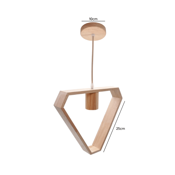 Lámpara Triangular Madera Want