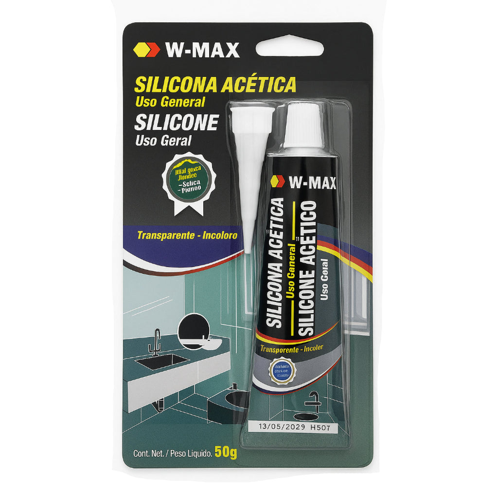 Silicona Acética Gris WMAX 50g