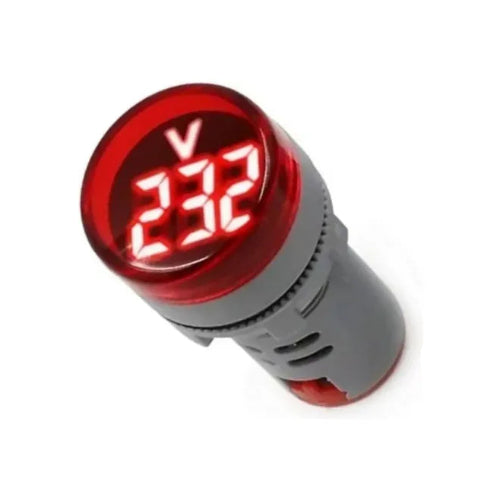Luz Piloto LED Roja con Voltímetro 50-500V 22MM Stanford