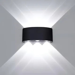 Aplique Rectangular Negro 6 LED 6W