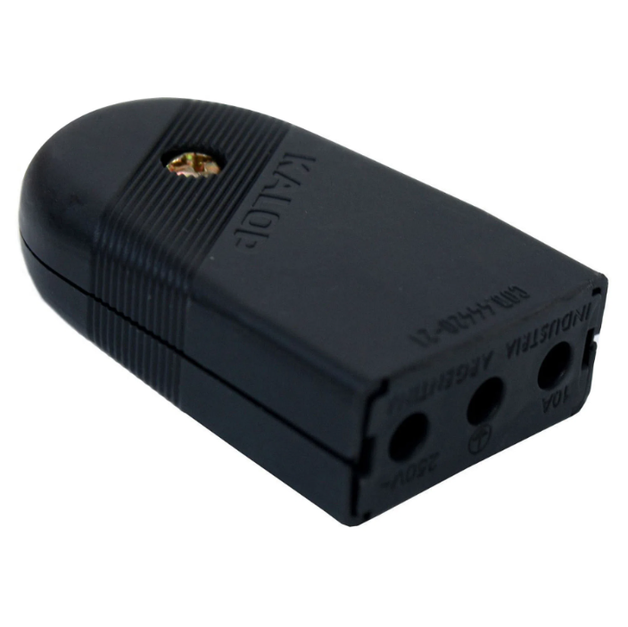 Enchufe Hembra 2P+Tierra Negro 10A