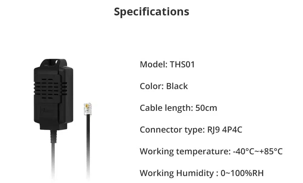 Sensor de Temperatura Y Humedad Sonoff THS01 para Sonoff TH