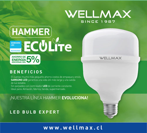 Ampolleta LED Hammer Wellmax Samsung 3000K