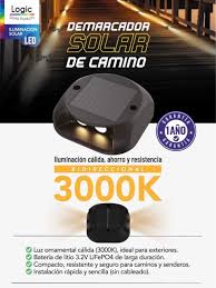 Demarcador Solar de Camino 3000K Logic Luz Cálida LED para Exterior