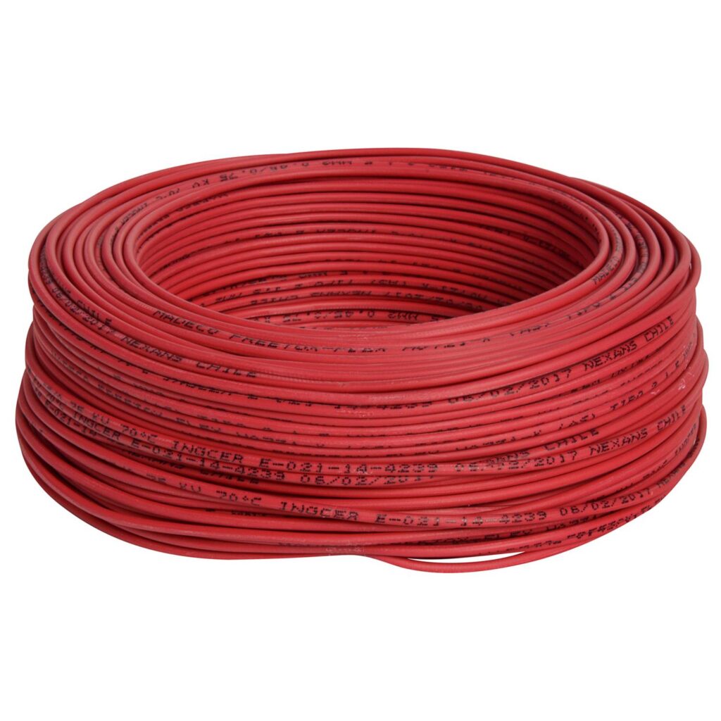 Cable Rojo Libre De Hal Genos Mm Rollo Mts Dom Tica Sur