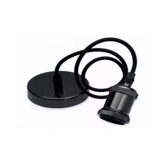 Soquete Aluminio Plateado E27 Portalámpara Decorativo Moderno