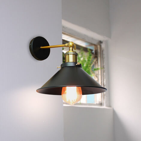 Aplique de Muro con Pantalla Bronce E27