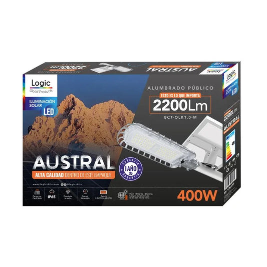 Luminaria LED Solar Premium Overnight Austral Logic 400W