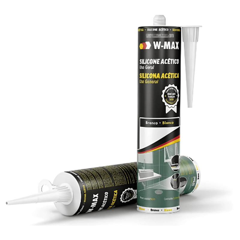Silicona Acética WMAX 280ml – Sellador Multiuso Alta Adhesión Secado Rápido