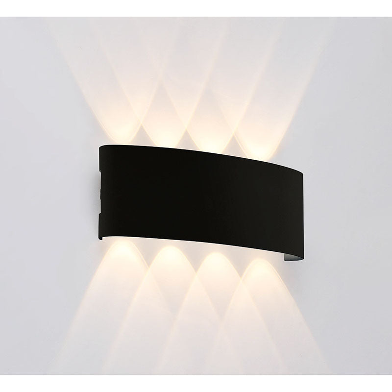 Aplique Rectangular Negro 8 LED 8W 3000K