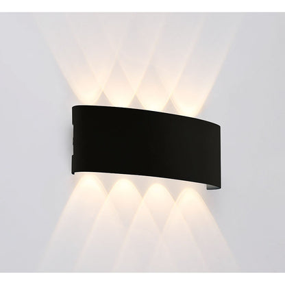 Aplique Rectangular Negro 8 LED 8W 3000K