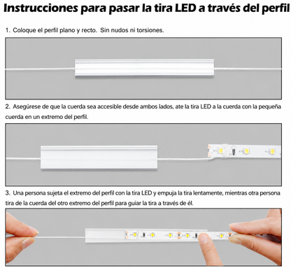 Perfil LED Flex Empavonado 20x20 mm – Venta por Metro