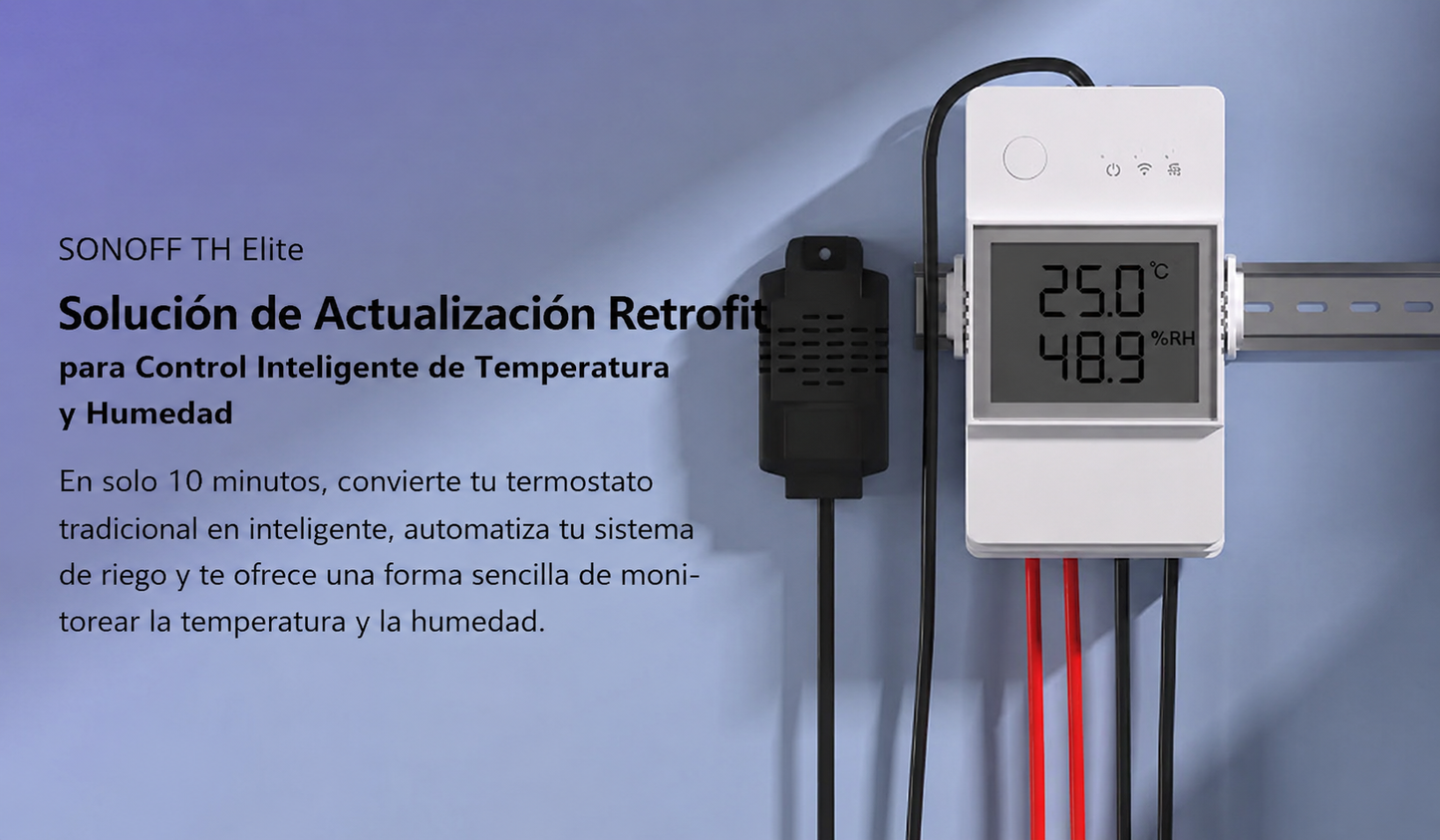 Interruptor wifi Sonoff TH Elite 20A – Monitoreo de temperatura y humedad
