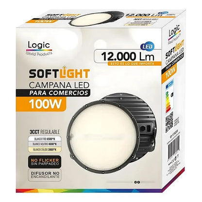 Campana LED SOFTLIGHT 100W 3CCT IP65 LOGIC