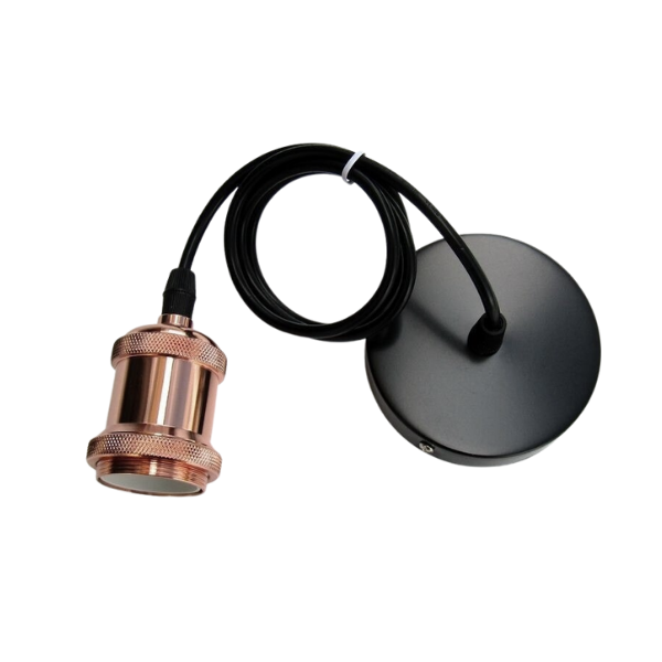 Soquete ABS Rose Gold E27 Portalámpara Decorativo Moderno