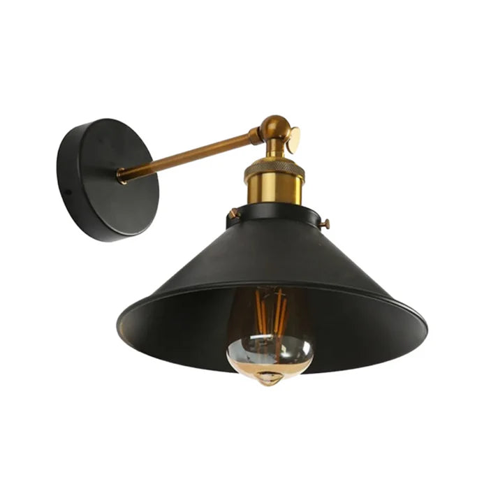 Aplique de Muro con Pantalla Bronce E27