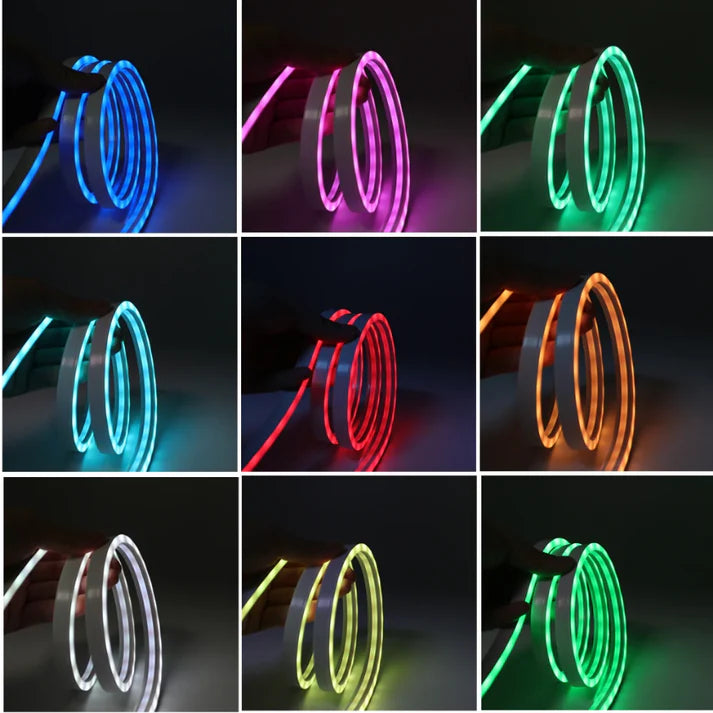 Cinta LED Neón USB 3 Metros RGB con Control Remoto