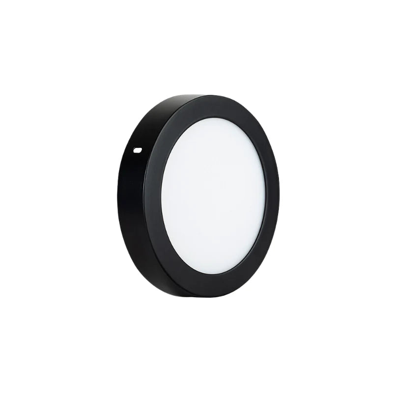 Panel LED Redondo Sobrepuesto Borde Negro Konnergie 12W