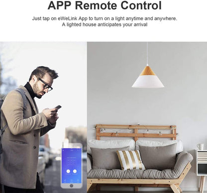 Interruptor WiFi Sonoff TX RF 1 Canal Negro Táctil