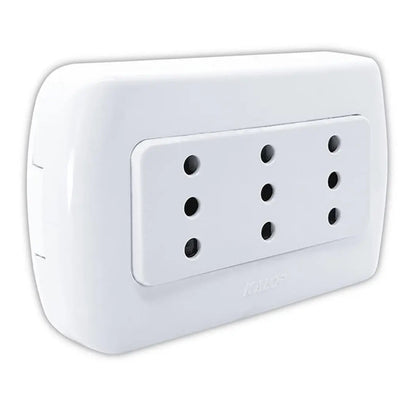 Enchufe triple tekna 10a 250v Kalop