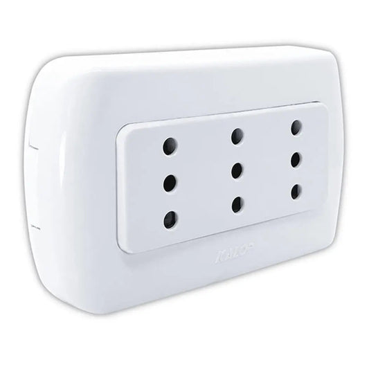 Enchufe triple tekna 10a 250v Kalop