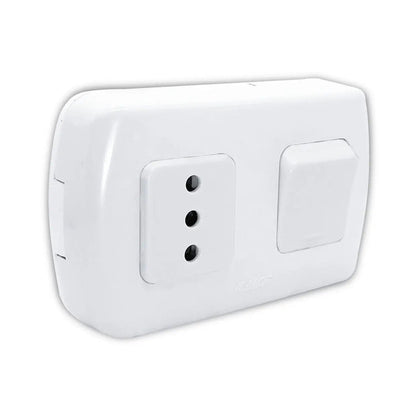 Interruptor 9/12 + Enchufe Tekna 10A 250V Kalop