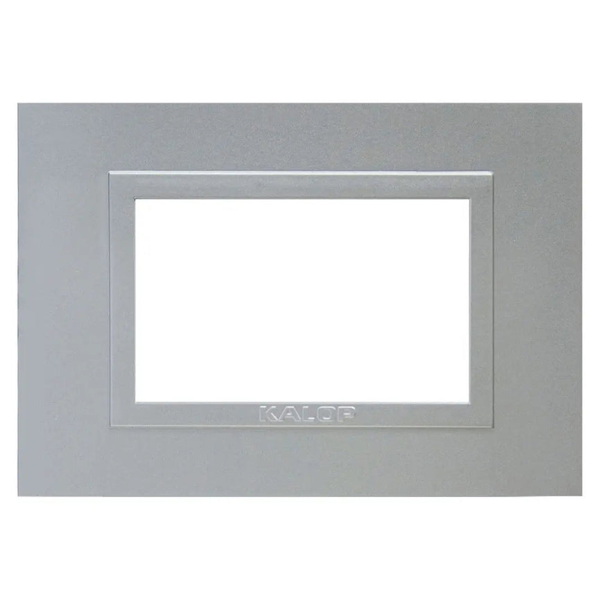 Placa 3 módulos Modular plata + Bastidor Kalop