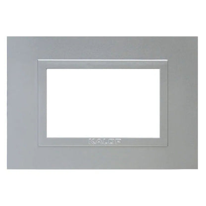 Placa 3 módulos Modular plata + Bastidor Kalop