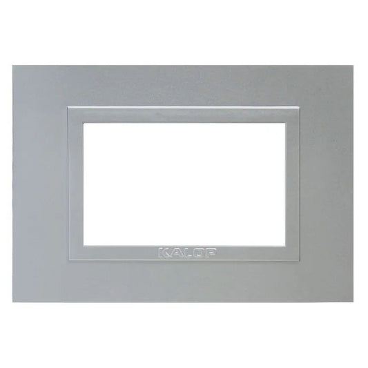 Placa 3 módulos Modular plata + Bastidor Kalop