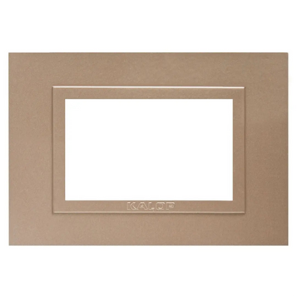 Placa 3 módulos Modular oro + Bastidor Kalop