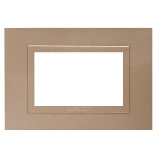 Placa 3 módulos Modular oro + Bastidor Kalop
