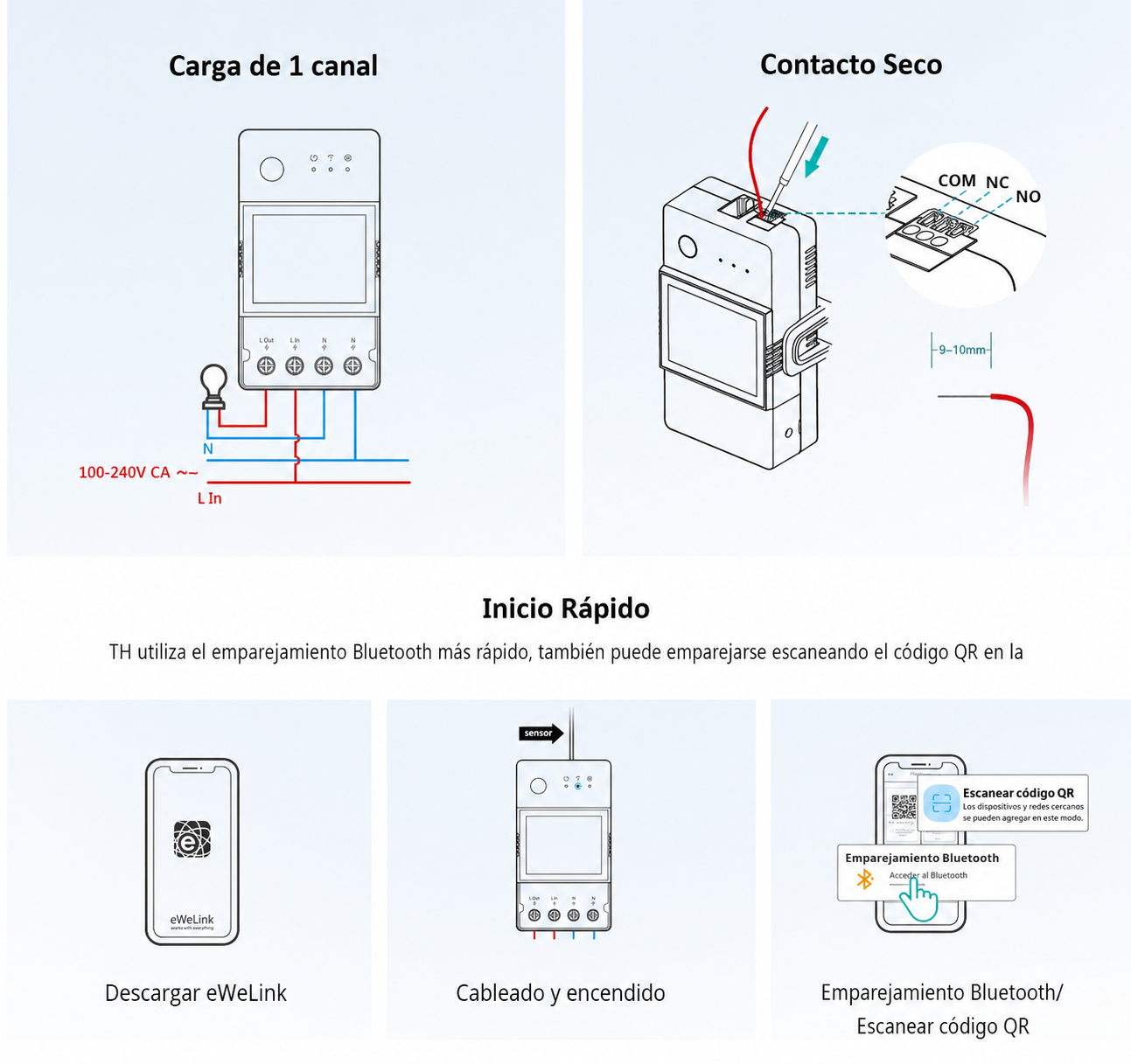 Interruptor wifi Sonoff TH Elite 20A – Monitoreo de temperatura y humedad