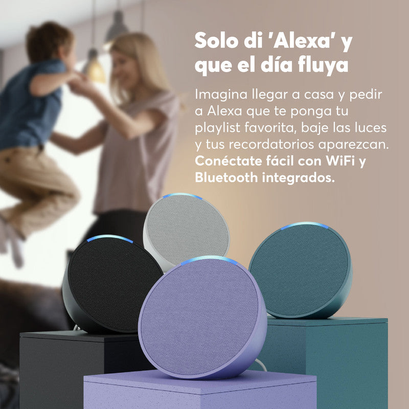 Alexa Parlante Inteligente Echo Pop Negro