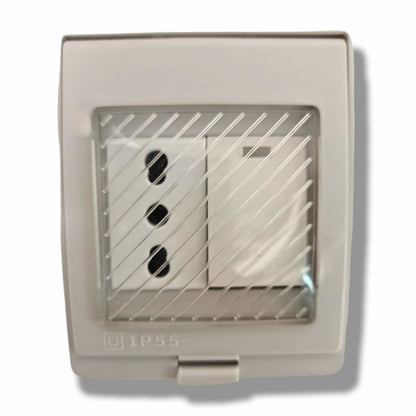 Caja Waterproof Interruptor y Enchufe 10/16A IP55 HIDROBOX