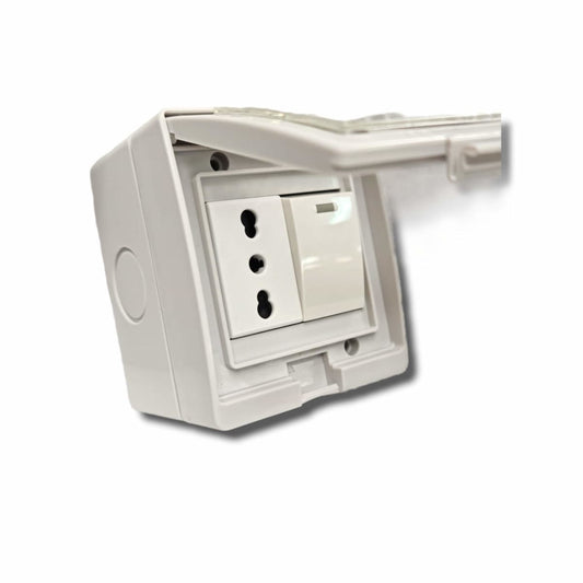 Caja Waterproof Interruptor y Enchufe 10/16A IP55 HIDROBOX