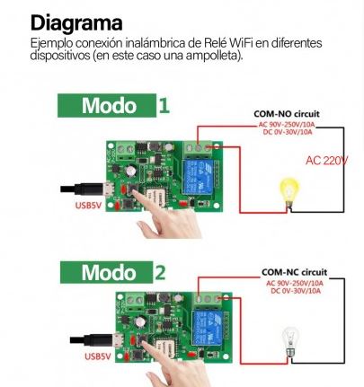 Controlador – Relé Abridor de Puerta Portón Wifi 7-32V
