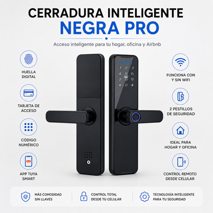Cerradura Inteligente Negra Pro