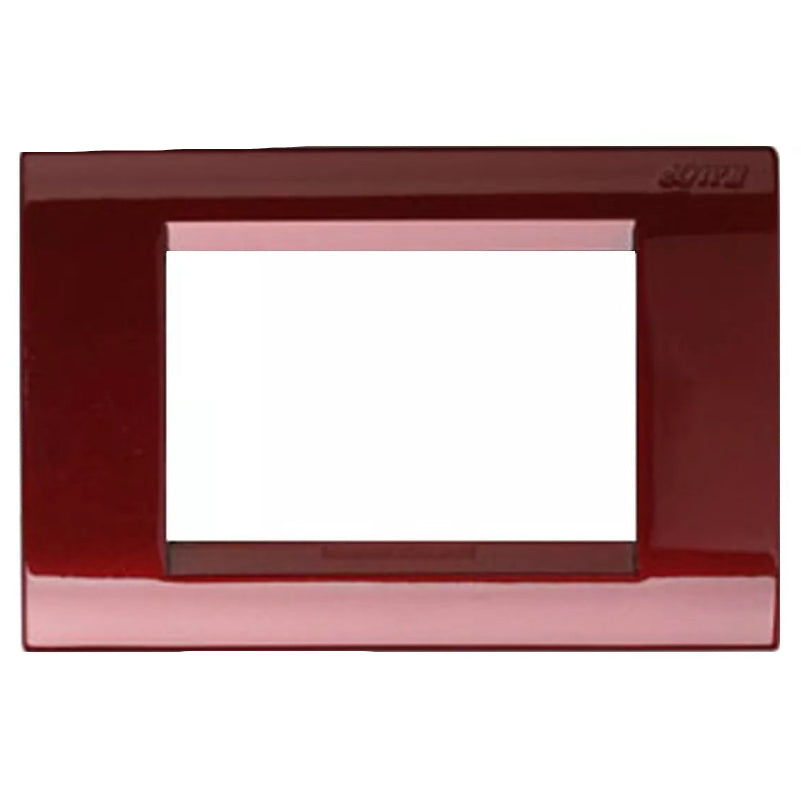 Placa 3 módulos Modular Rojo Munich + Bastidor Kalop