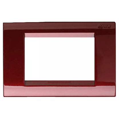 Placa 3 módulos Modular Rojo Munich + Bastidor Kalop