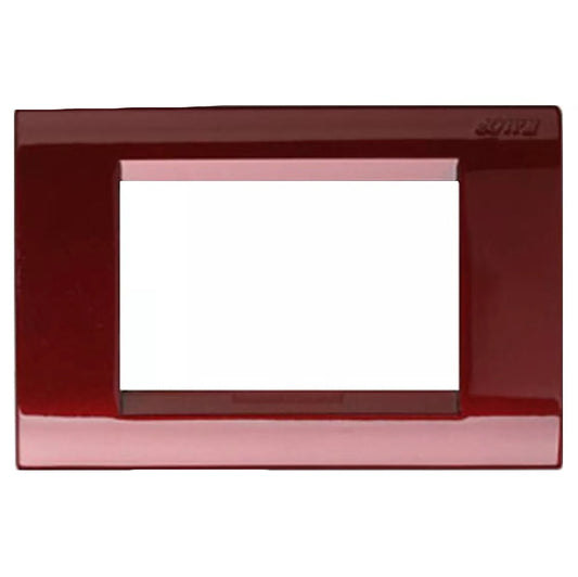 Placa 3 módulos Modular Rojo Munich + Bastidor Kalop