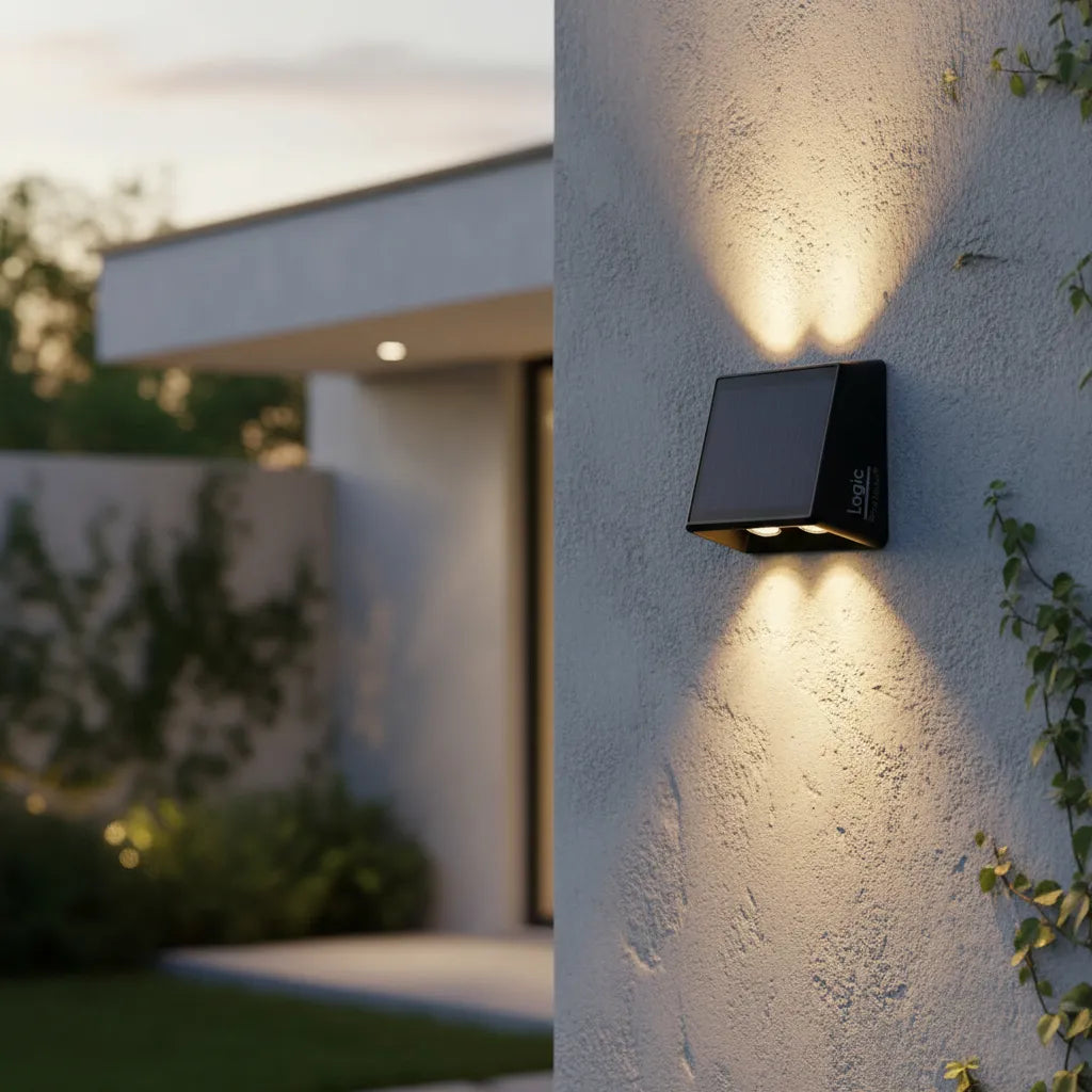 Aplique Solar de Muro Bidireccional Logic Multicolor LED Exterior