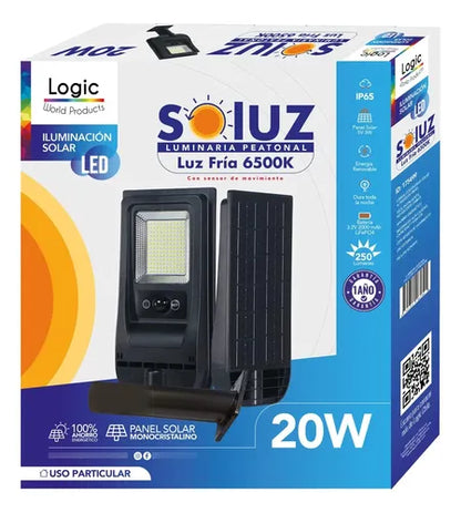 Luminaria Solar 20W 6500K SOLULZ Logic IP65