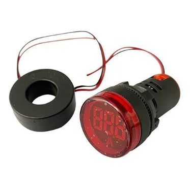 Luz Piloto LED Roja con Amperímetro 0-100A 60-500V Stanford