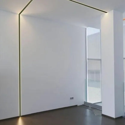 Perfil de Aluminio Negro Embutido 2 Metros para Cinta LED