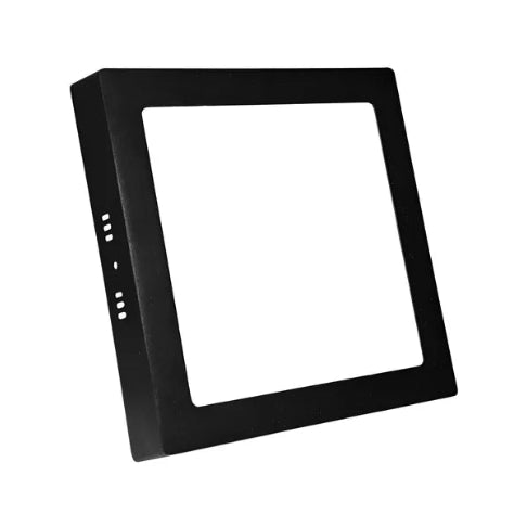 Panel LED Cuadrado Sobrepuesto 18W Negro