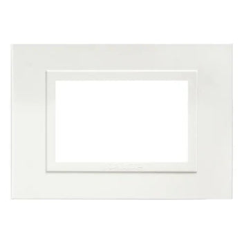 Placa 3 módulos Modular Zen Basic Blanco + Bastidor Kalop