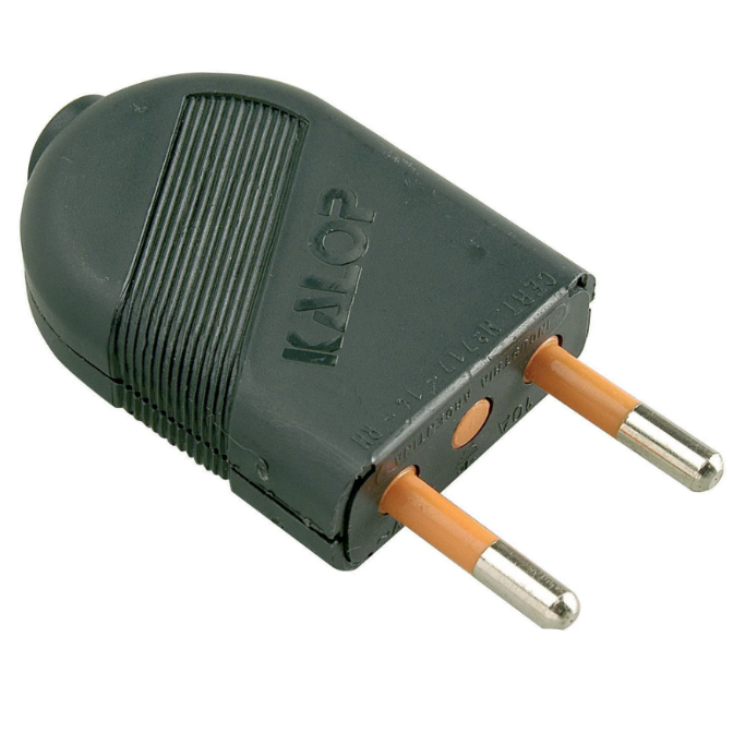 Enchufe macho convertible 2P 10A
