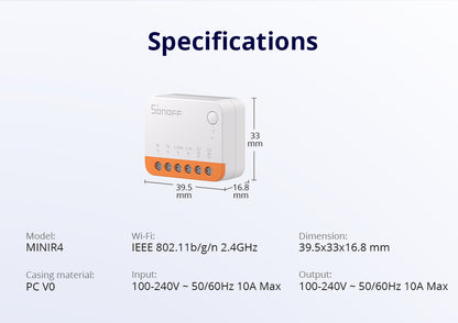 Módulo interruptor MINI R4 Extreme WI-FI Sonoff