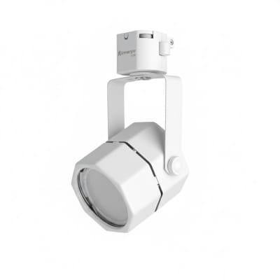 Foco Riel GU10 Octágono Blanco