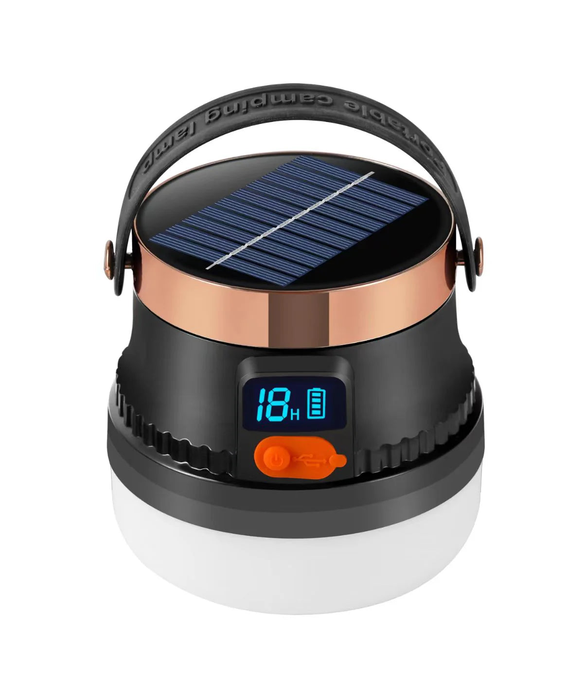 Torch Light Luz Portátil Recargable Solar Logic 50W LED IP65 con USB y Panel Solar